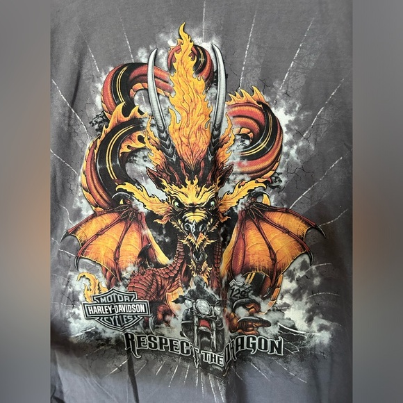Respect The Dragon Maryville, Tennessee Harley Davidson Tshirt - Picture 7 of 7